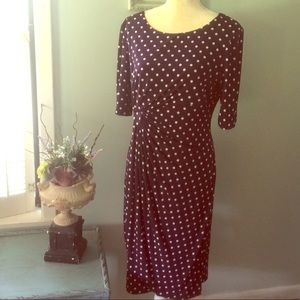 Purple polka dot dress